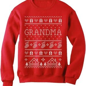 Festive Red Grandma Sweater